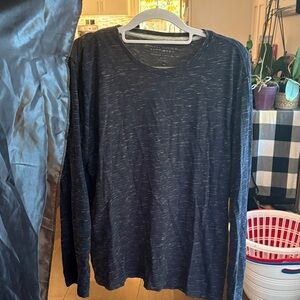 Banana Republic Men's Blue Heather Long Sleeve Shirt